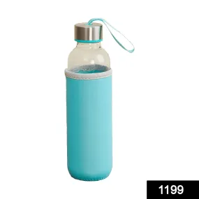 1199 Glass Water Bottle (500 ml) With Cover