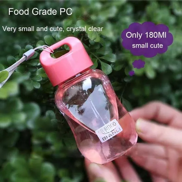 180ML Plastic Colorful Water Bottle Portable