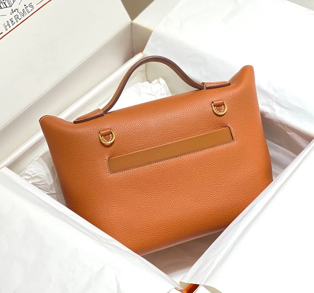 2024 29cm KELLY handmade handbag shoulder bag QWE1128 brown
