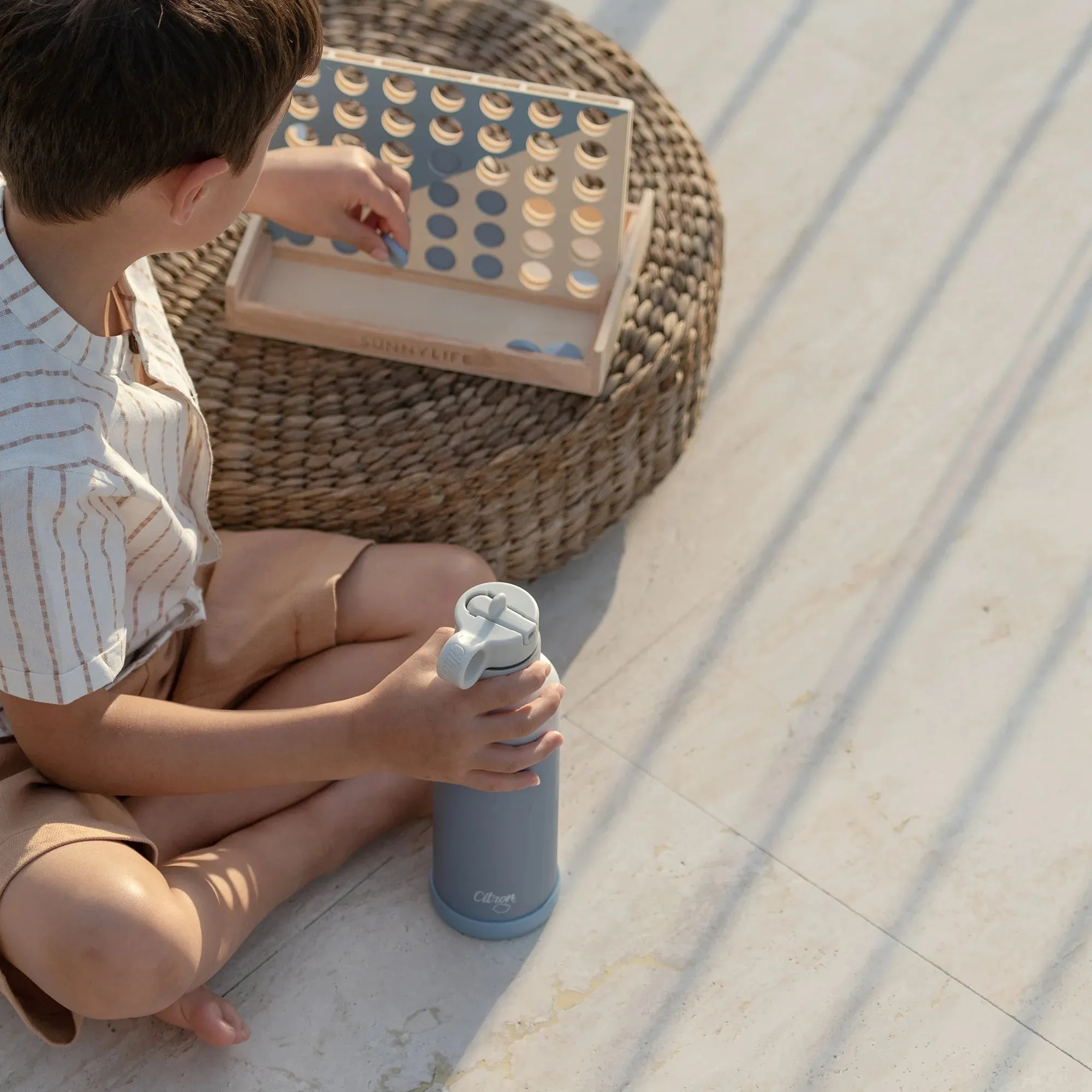 500ml Insulated Water Bottle Dusty Blue