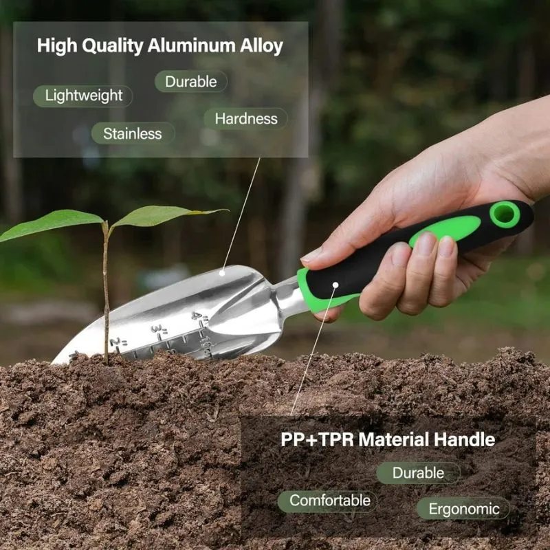 8 PCS Heavy Duty Gardening Tool Set Shovel Hand Rake Fork Transplanting Digging Tools