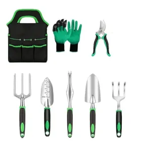 8 PCS Heavy Duty Gardening Tool Set Shovel Hand Rake Fork Transplanting Digging Tools