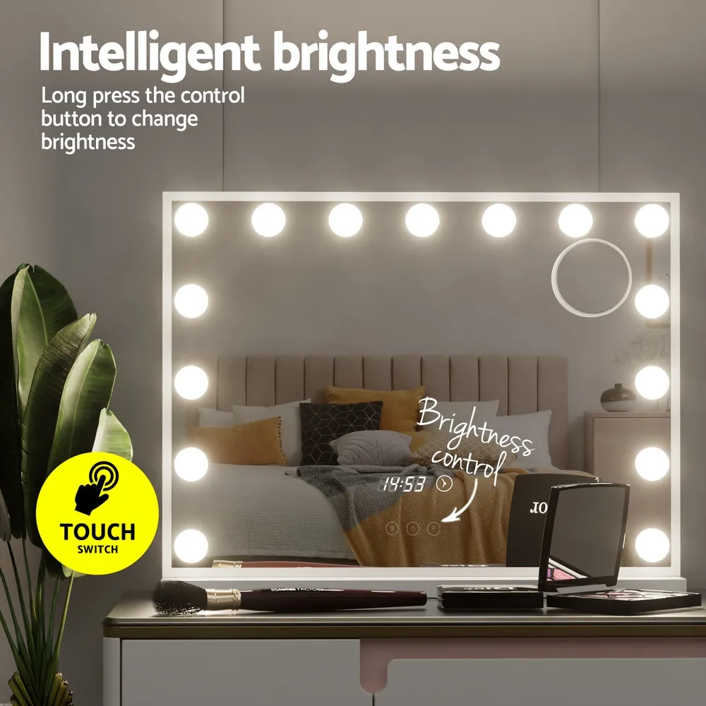 Adjustable LED Vanity Makeup Mirror, 10x Magnification - Embellir