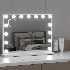Adjustable LED Vanity Makeup Mirror, 10x Magnification - Embellir