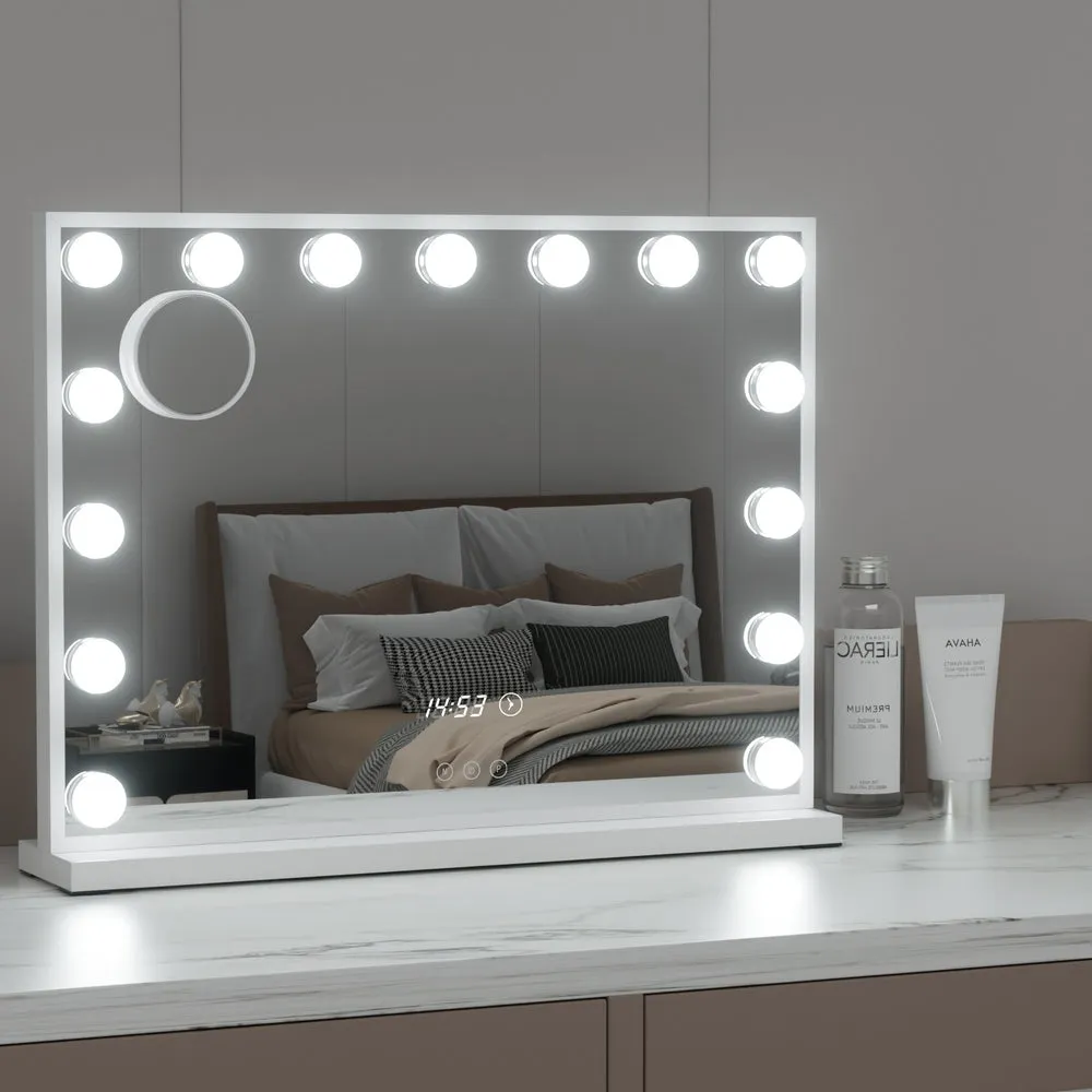 Adjustable LED Vanity Makeup Mirror, 10x Magnification - Embellir