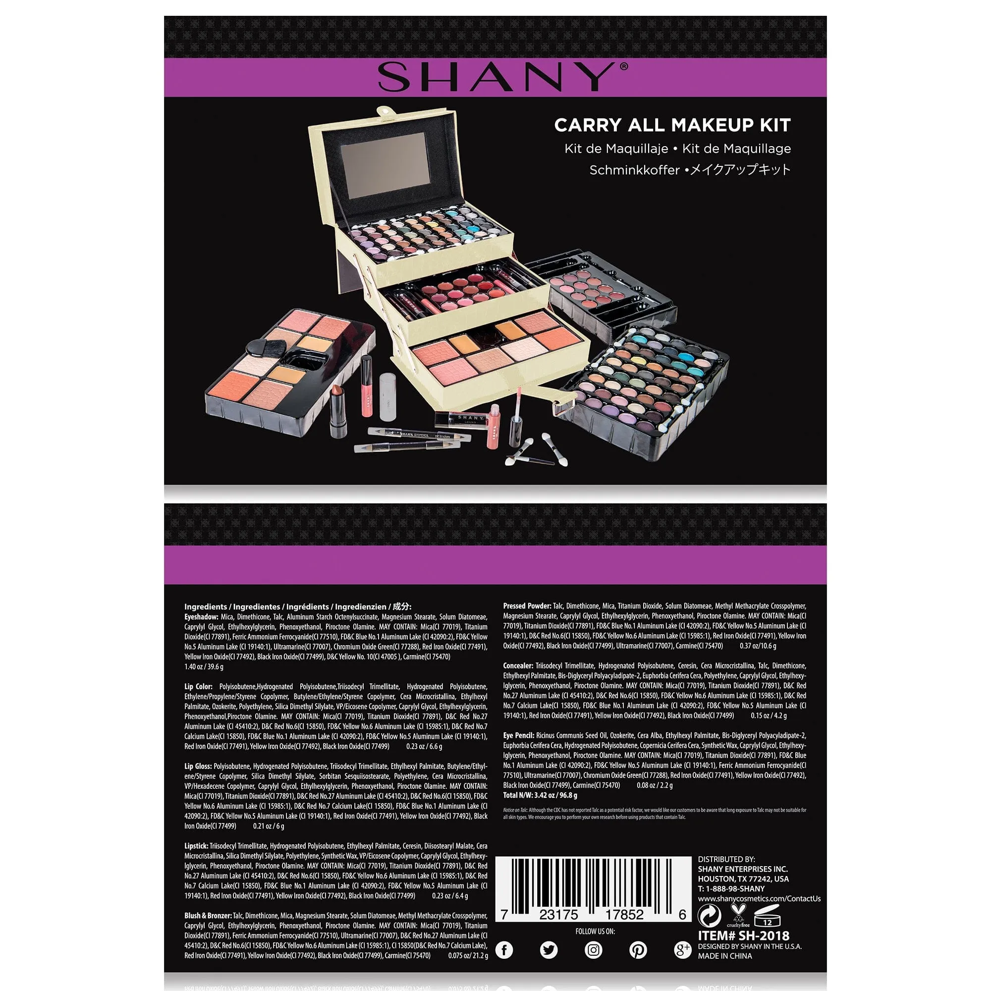 All In One Professional Makeup Kit with Makeup Storage