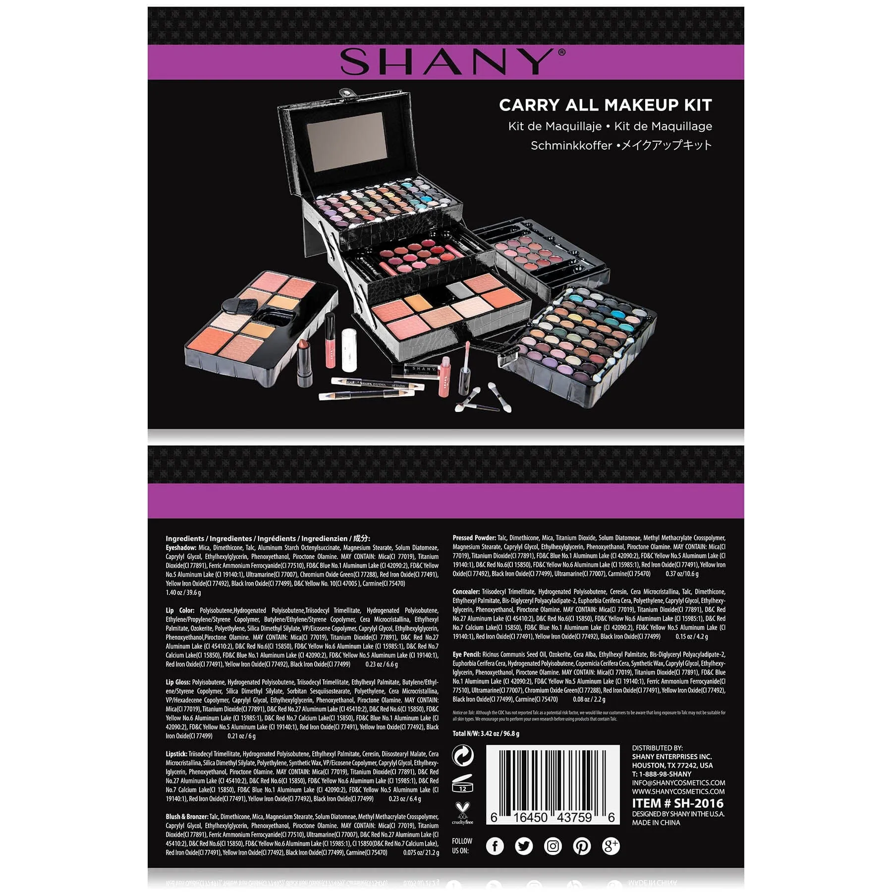All In One Professional Makeup Kit with Makeup Storage