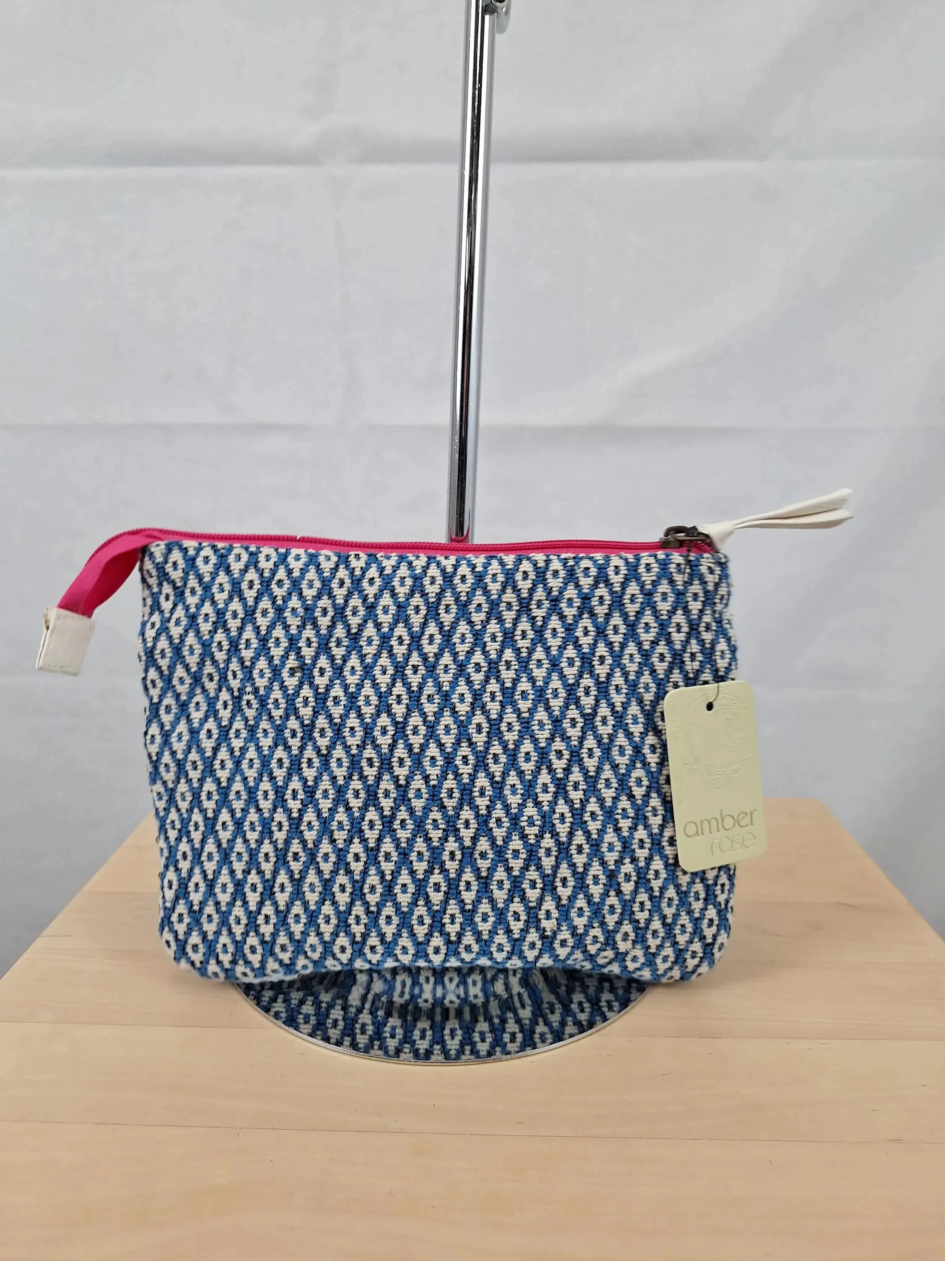 Amber Rose Crochet Embellished Makeup Bag