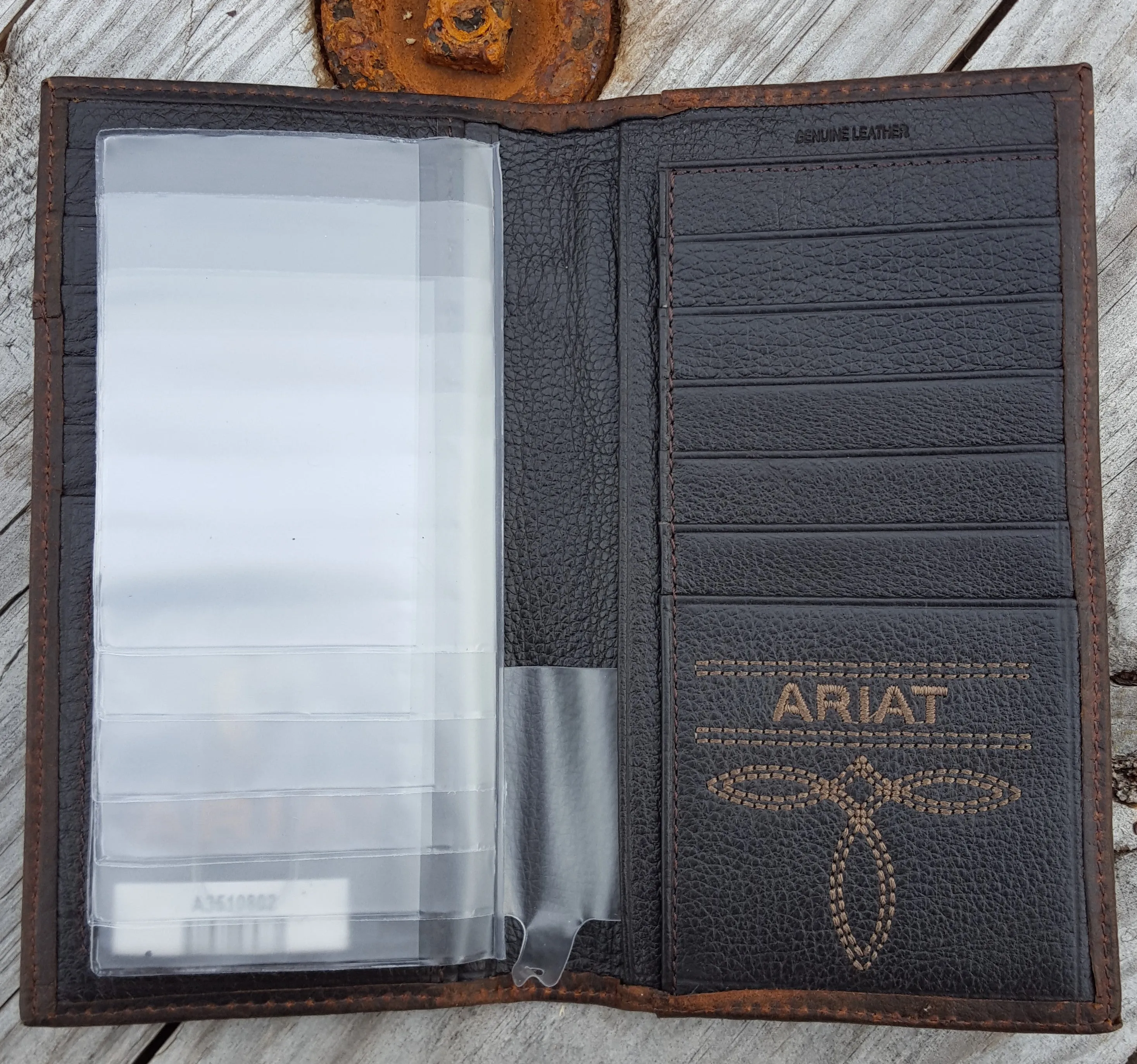 Ariat Boot Stitch Brown Rodeo Wallet