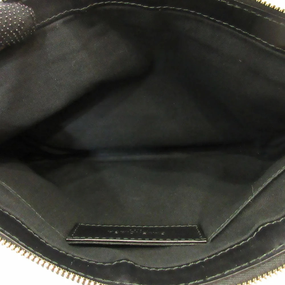 Balenciaga Denim Canvas Leather Clutch Bag