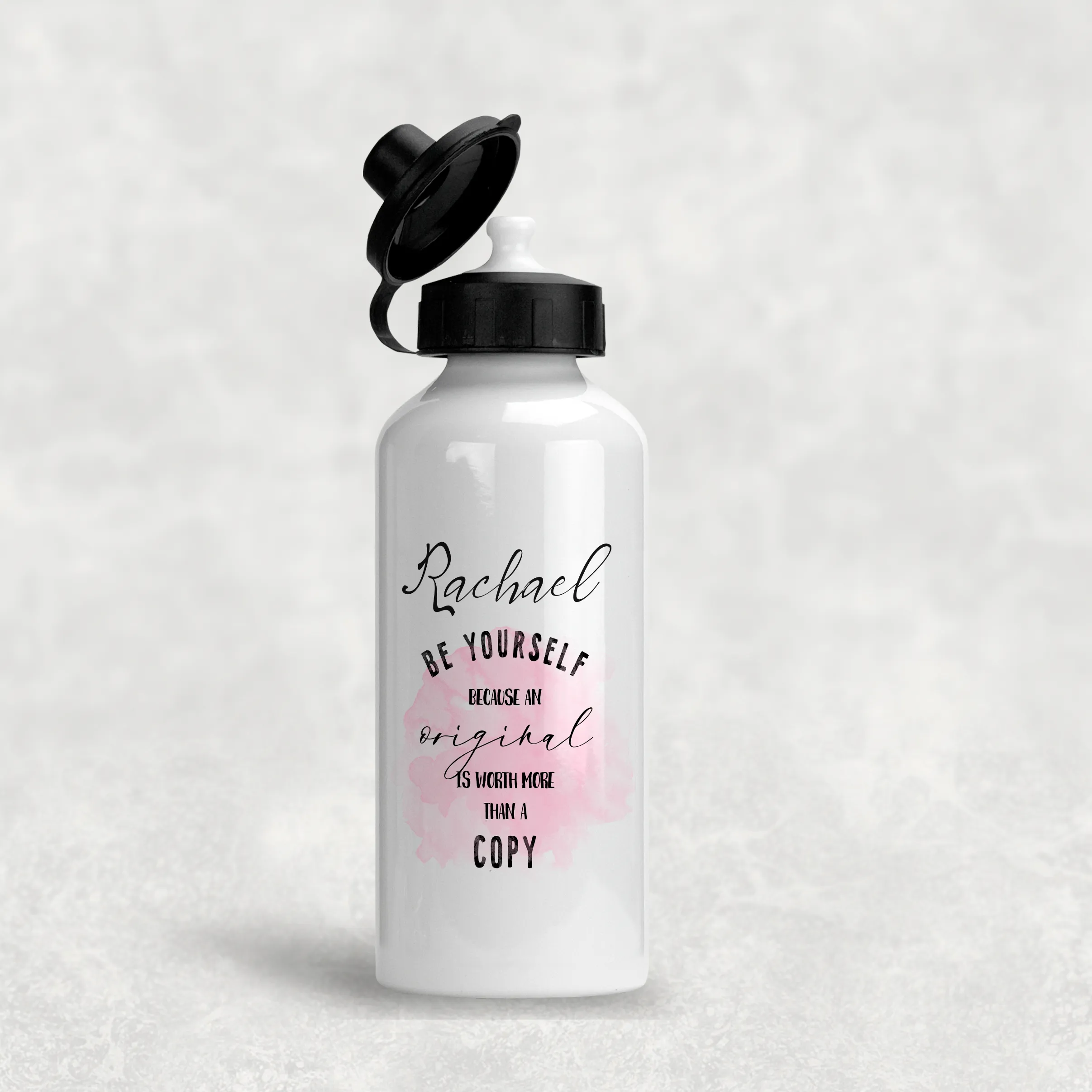 Be Yourself Worth More Than A Copy Personalised Aluminium Water Bottle 400/600ml