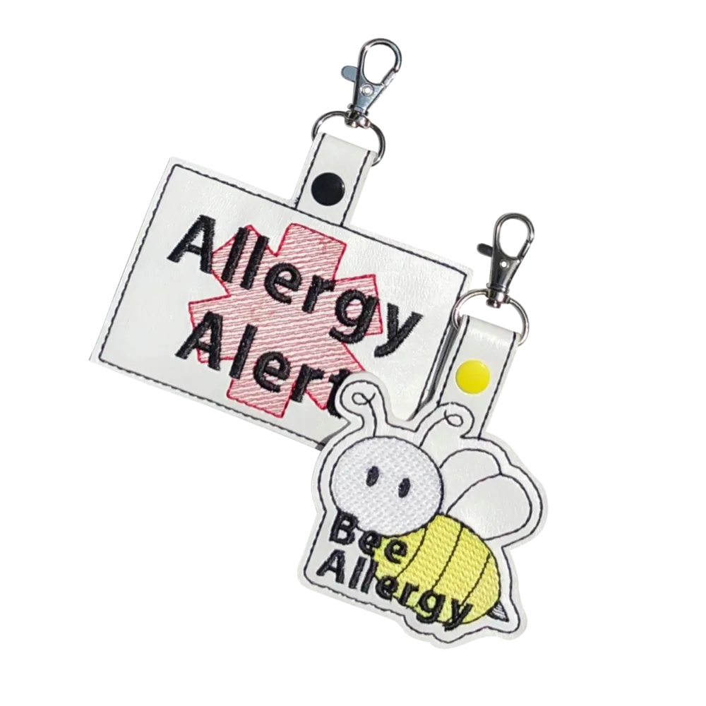 Bee Allergy Bag Tag