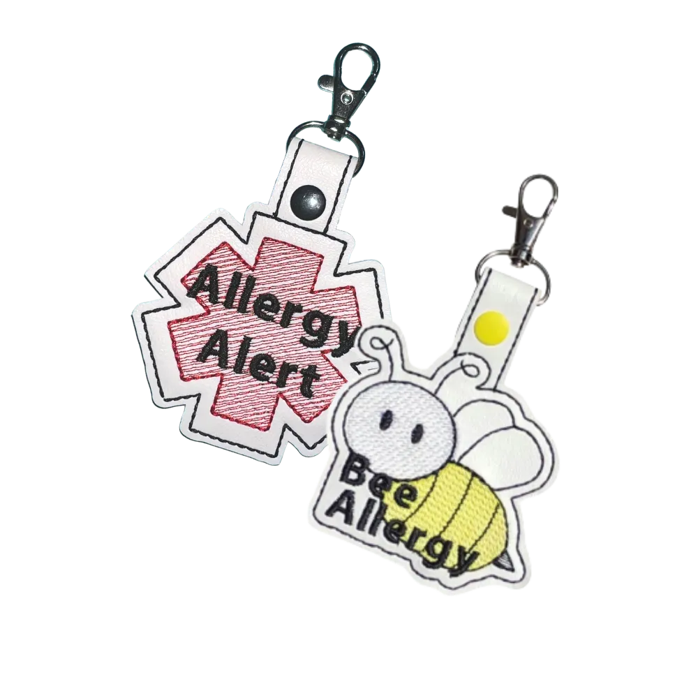 Bee Allergy Bag Tag