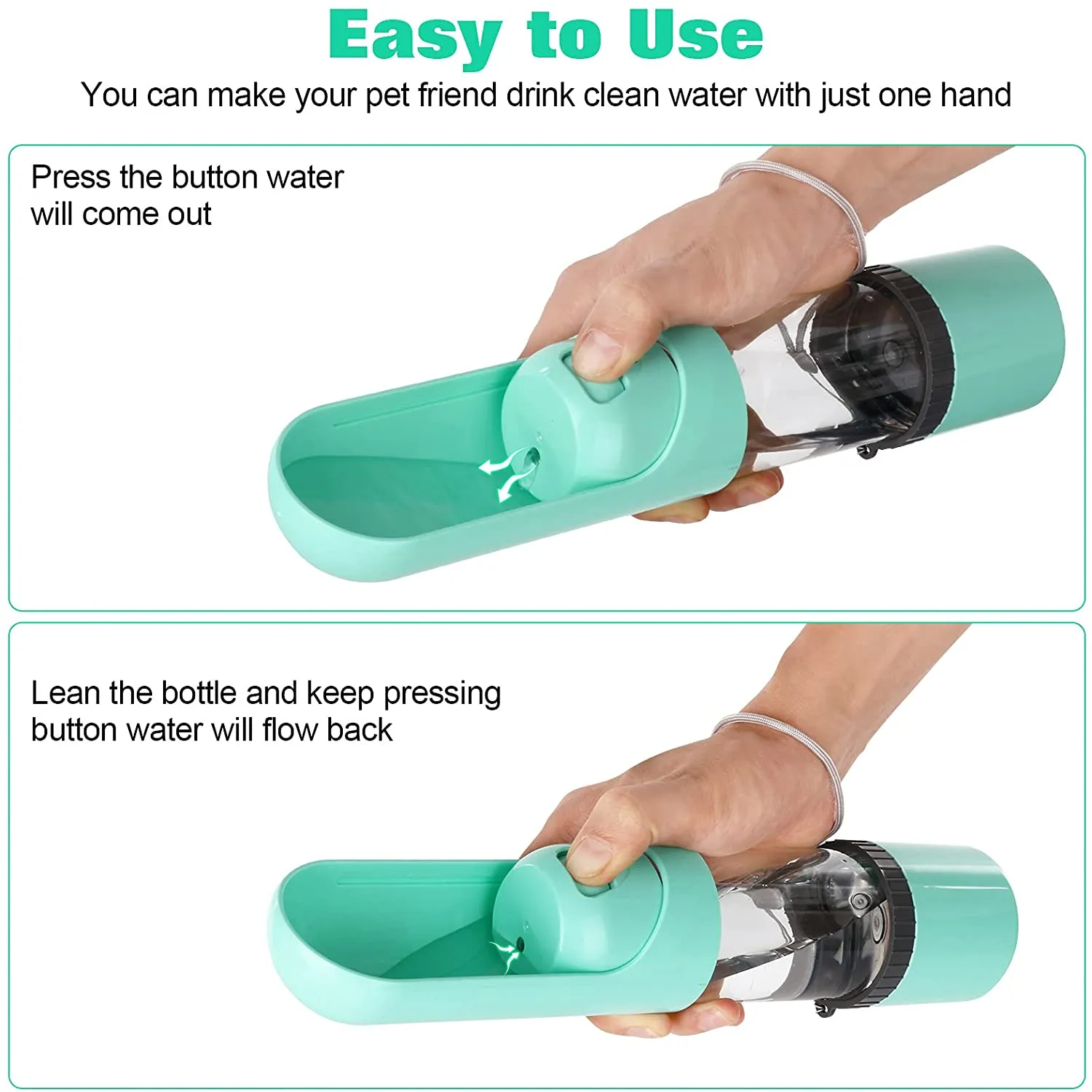 Best High Quality 2 in 1 Portable Water Bottle for Dogs Drinking Travel Outdoor Water Bottle