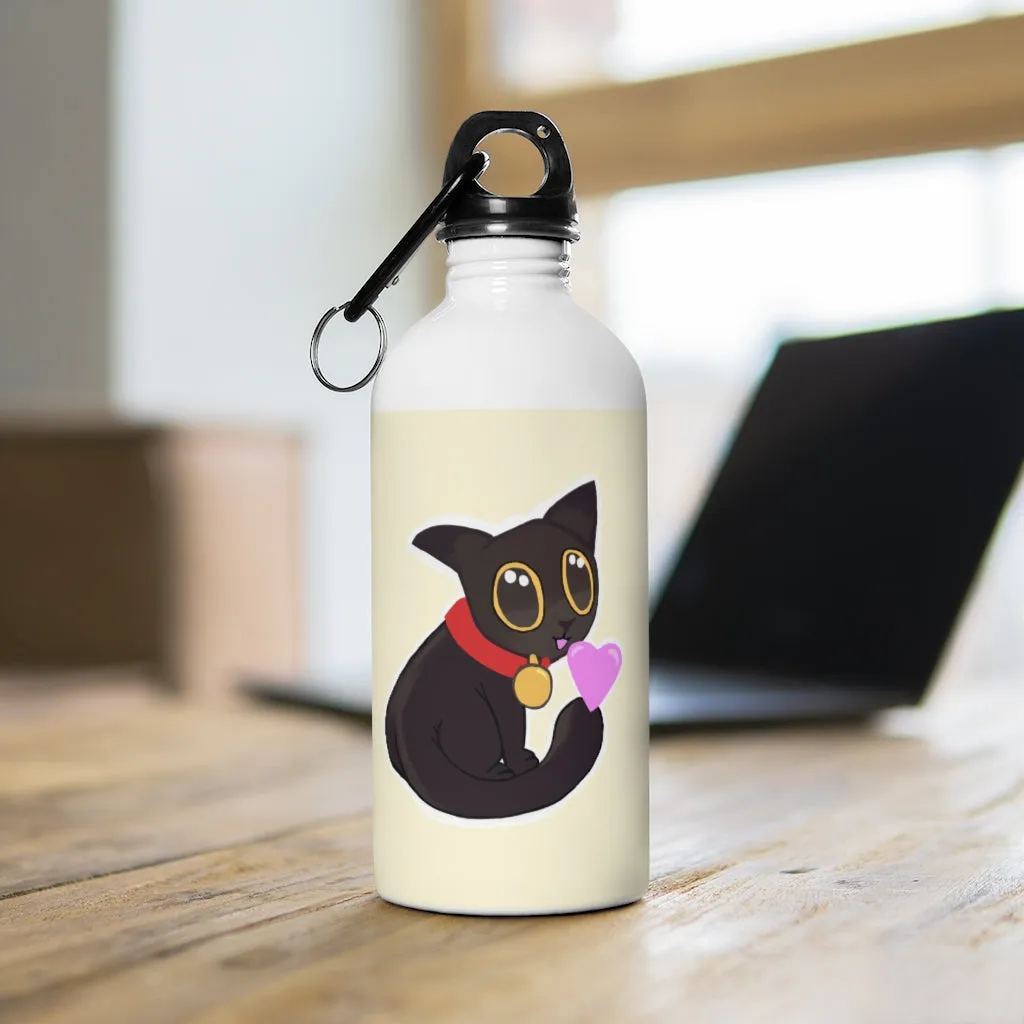 Black Kitty Stainless Steel Water Bottle