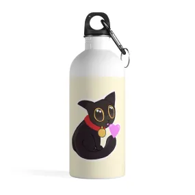 Black Kitty Stainless Steel Water Bottle