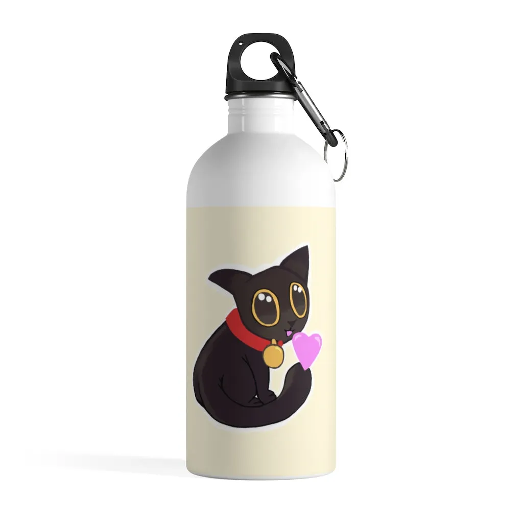 Black Kitty Stainless Steel Water Bottle