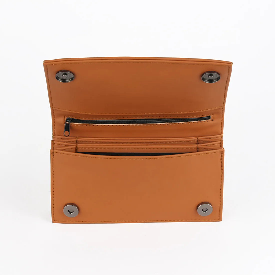 Blue Sleek Elegance Fold Wallet in Bold Geometric Waves