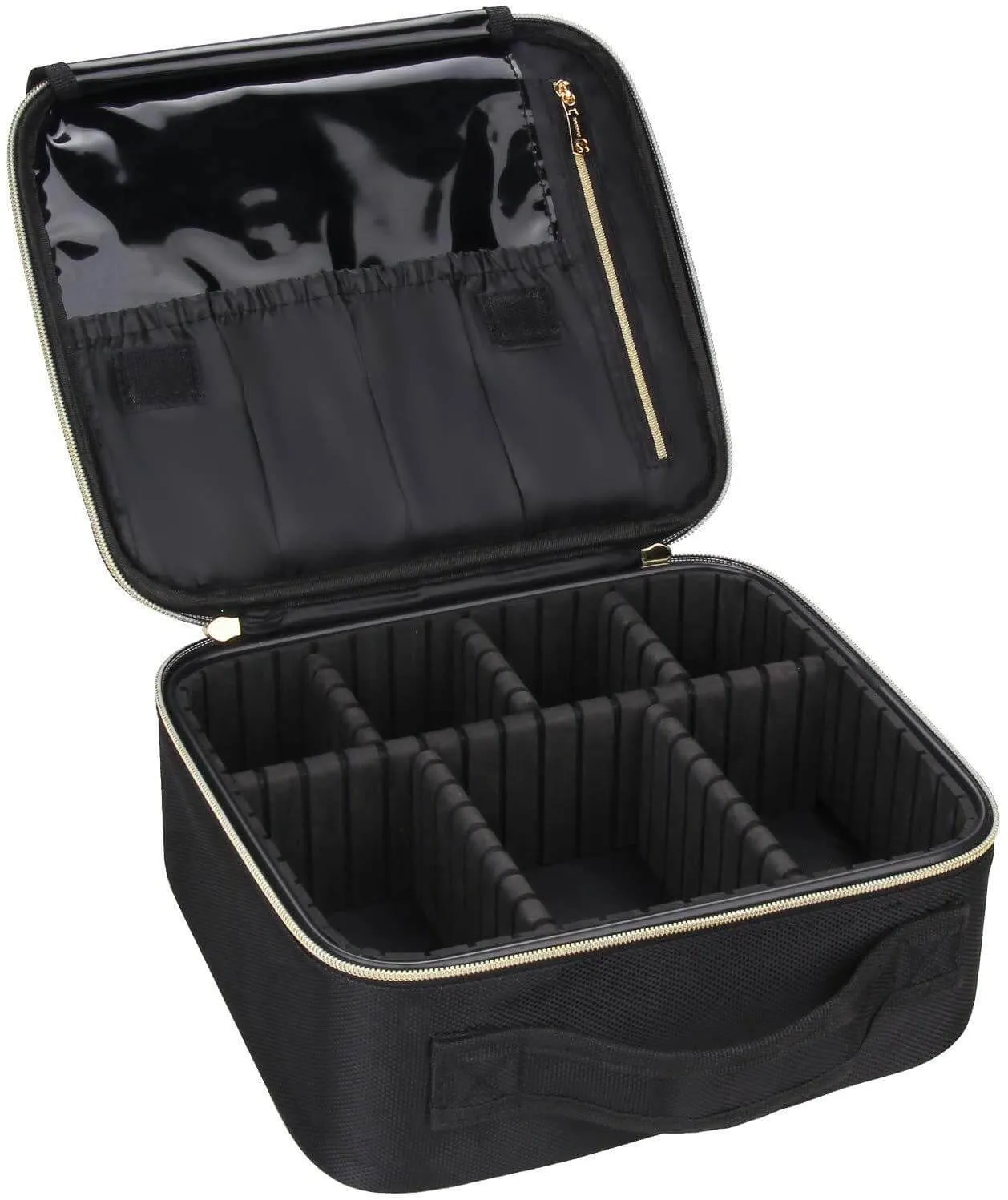 BlushBees® Make up Bag / Cosmetic Storage Box with Adjustable Compartment