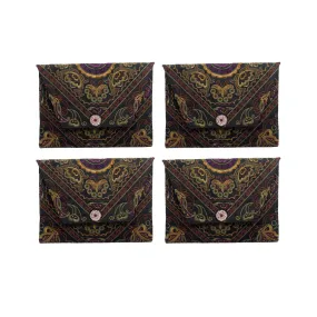 BUNDLE: Butterfly Brown Ethically Made Clutch Bag 4 Pieces - Thailand