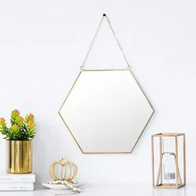CALANDIS Nordic Wrought Iron Gold dessing Mirror Wall Hanging Bathroom Wall Mirror L