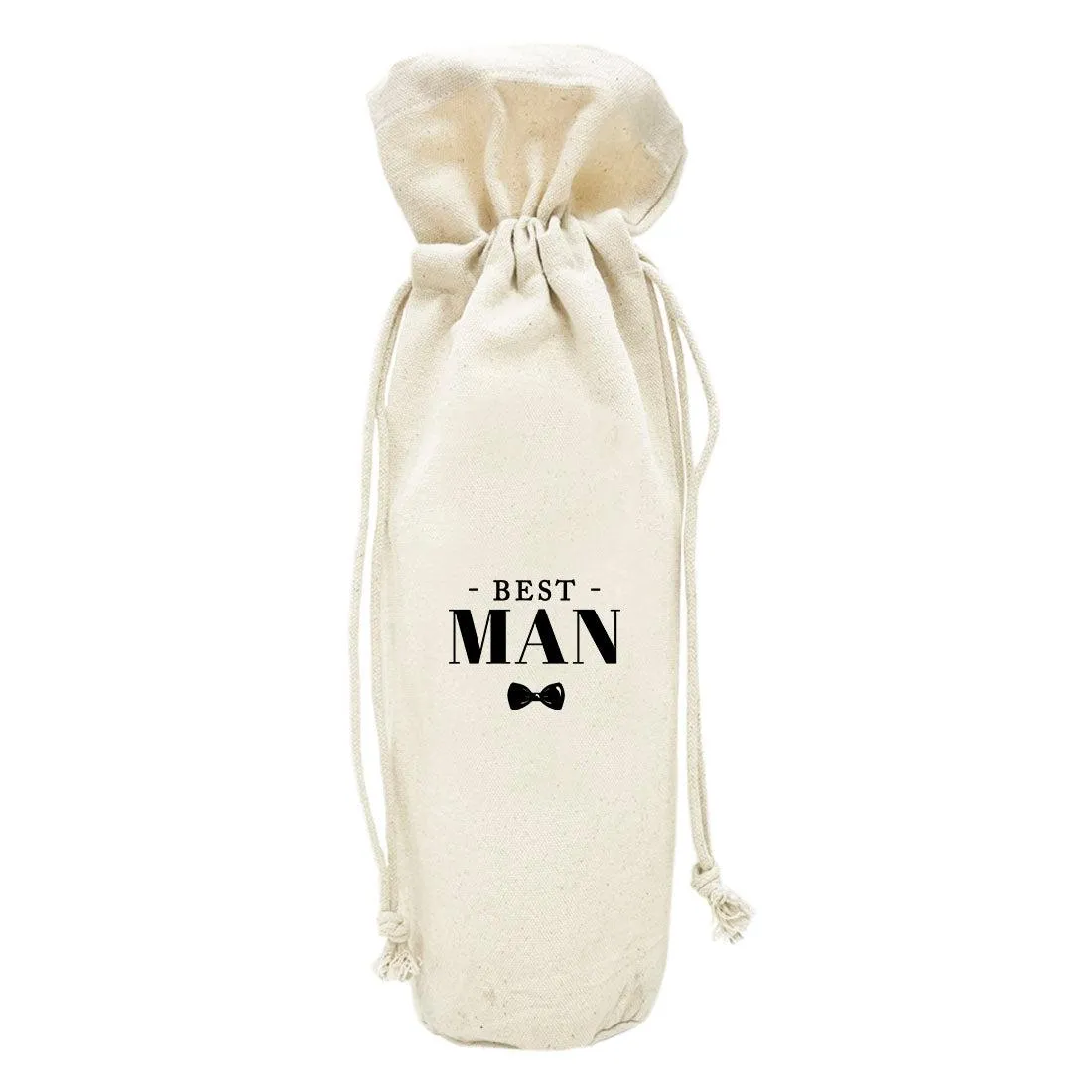 Canvas Wine Bag, Wine Bottle Cover, Wedding Canvas Wine Bag