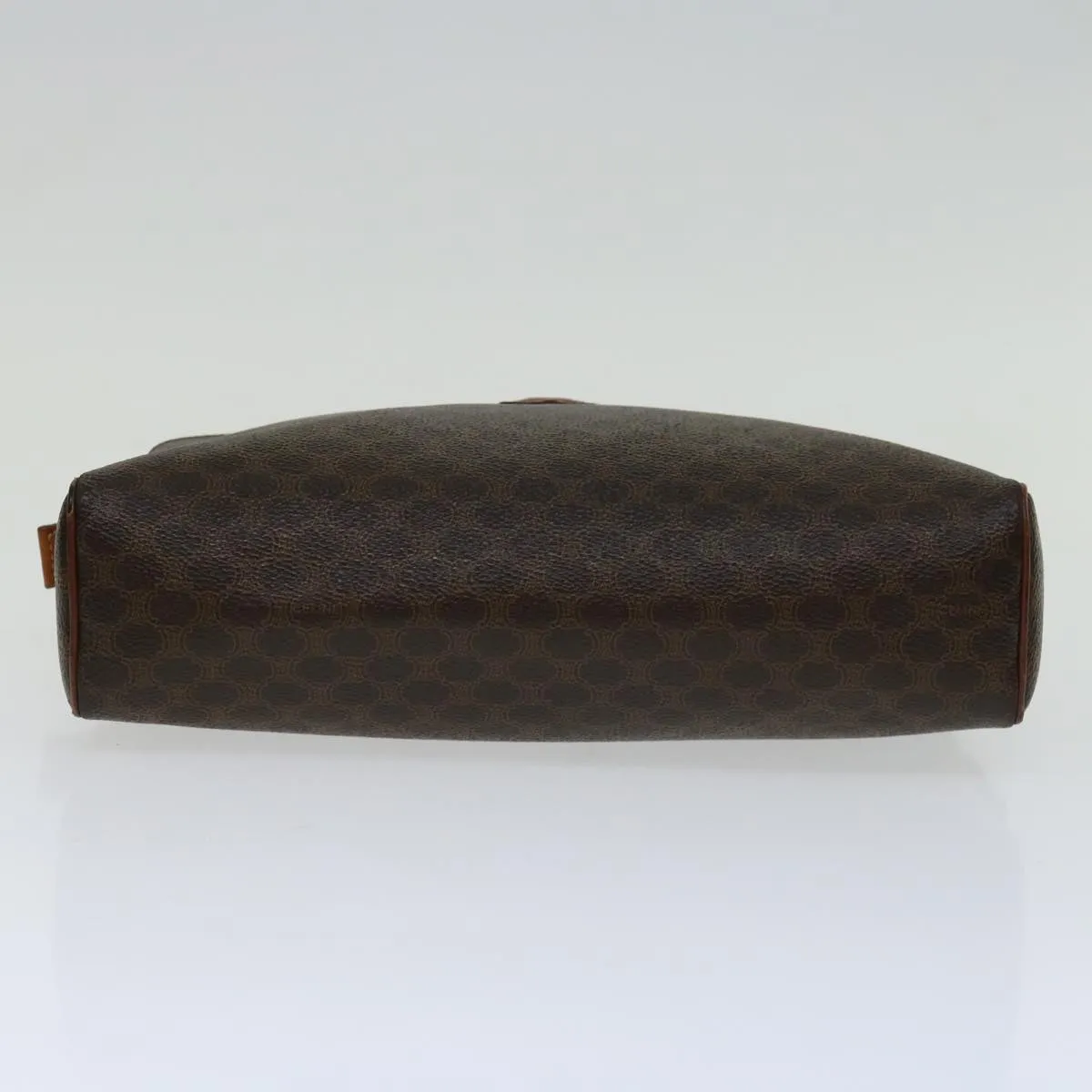 CELINE Macadam Canvas Clutch Bag PVC Brown Auth 69515
