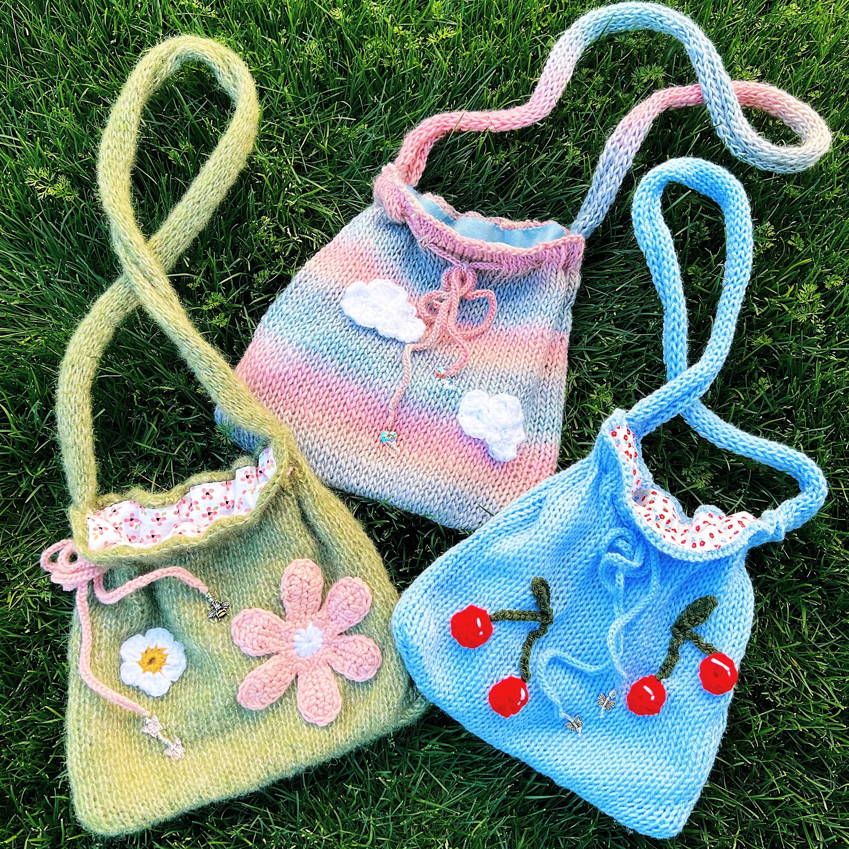 Charming Cherry Crossbody Bag by Carolannie Crochet