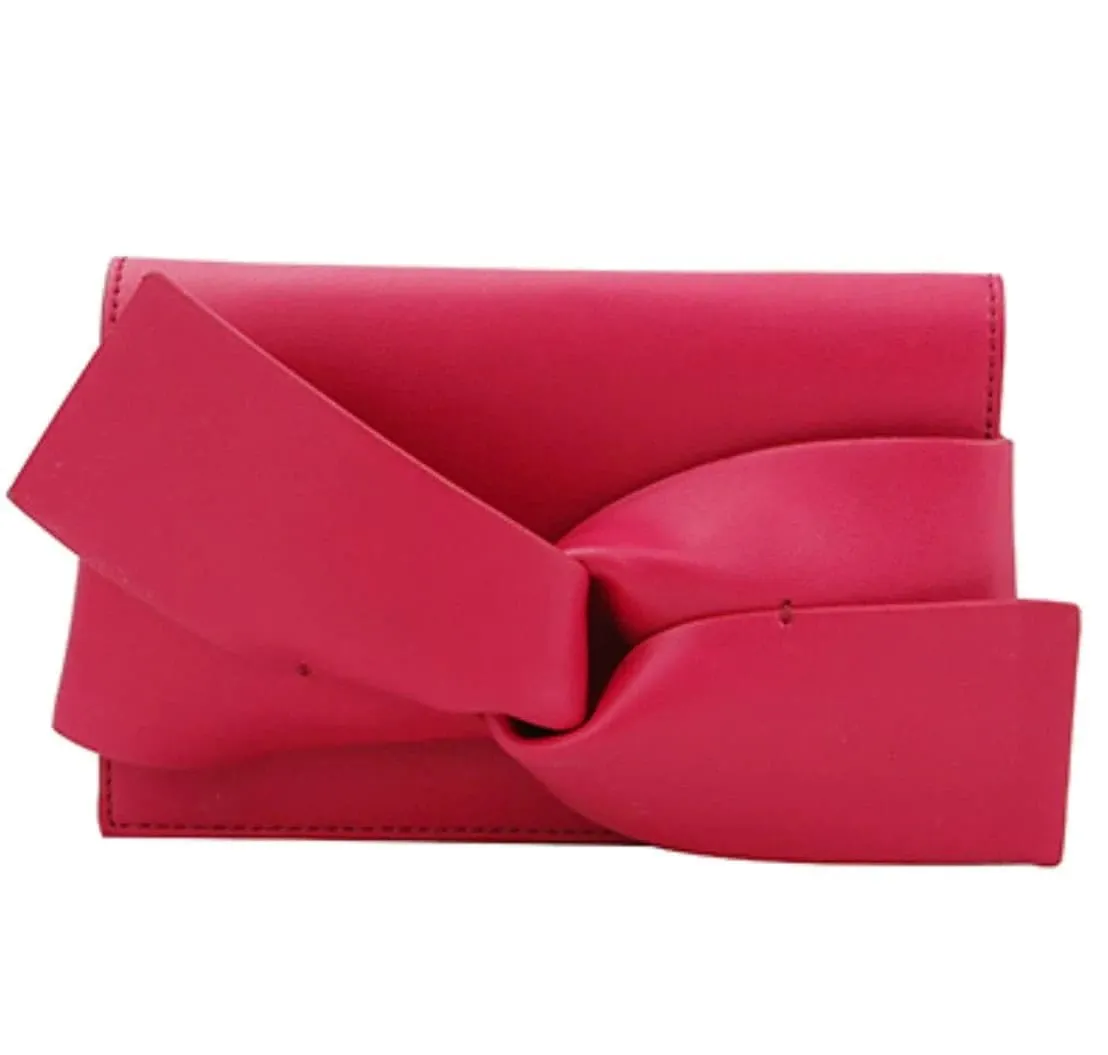 CL0132 Bow Accent Clutch/Crossbody Bag