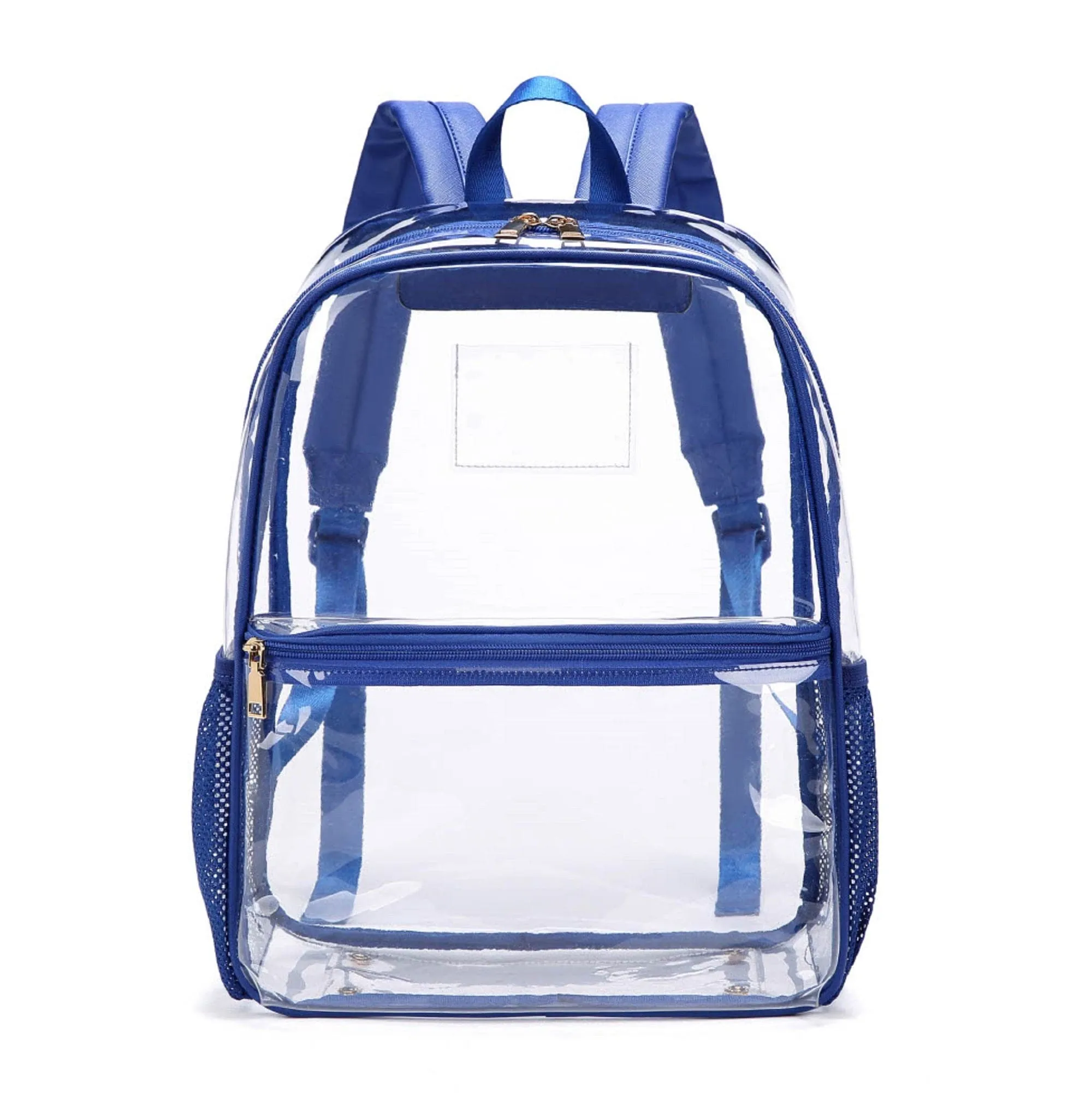 CL102W Macy Mesh Pocket Clear Backpack