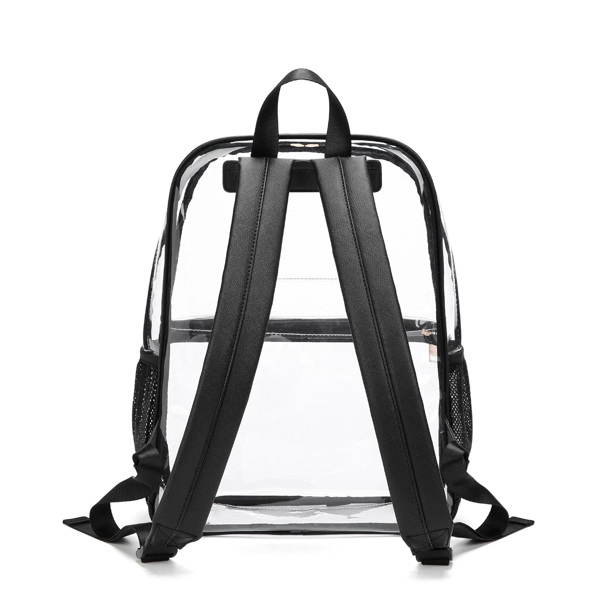 CL102W Macy Mesh Pocket Clear Backpack