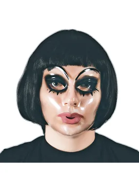 Clear Adult Mask with Black Eyes