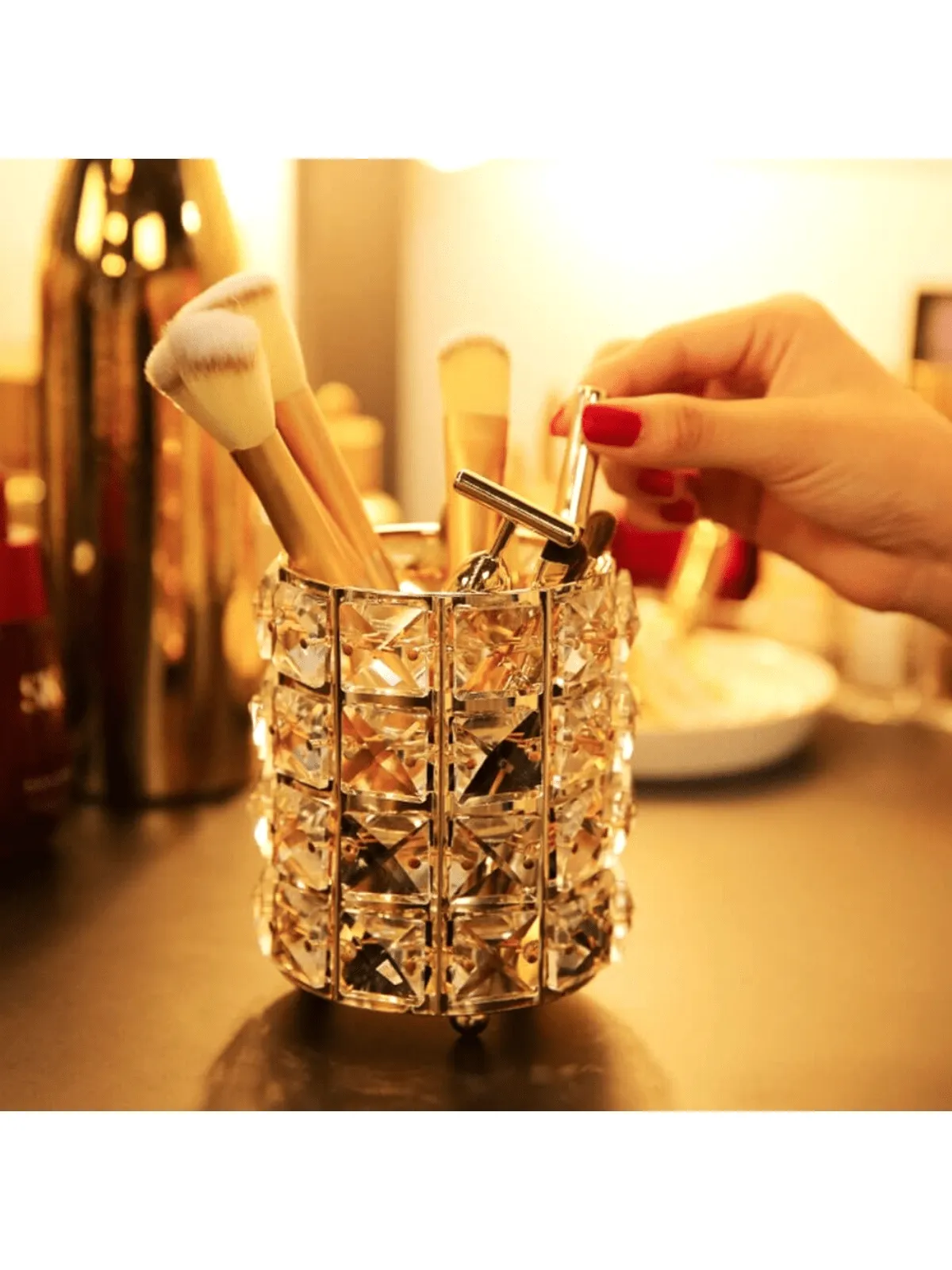 Crystal Makeup Brush Holder