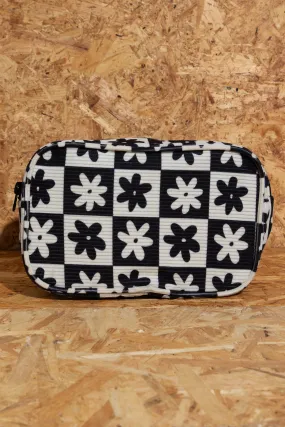 Daisy Street Cord Flower Print Cosmetic Bag