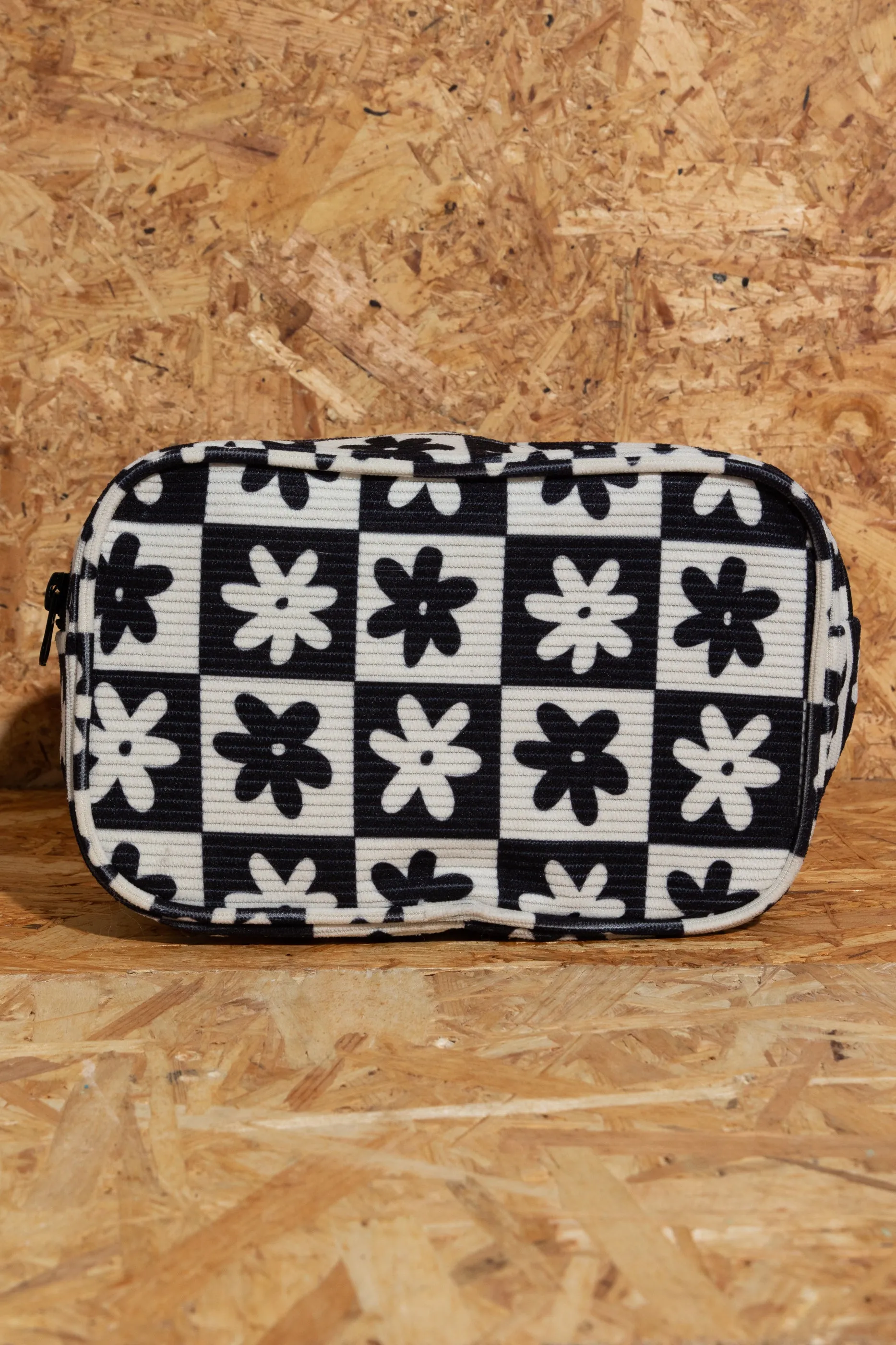 Daisy Street Cord Flower Print Cosmetic Bag