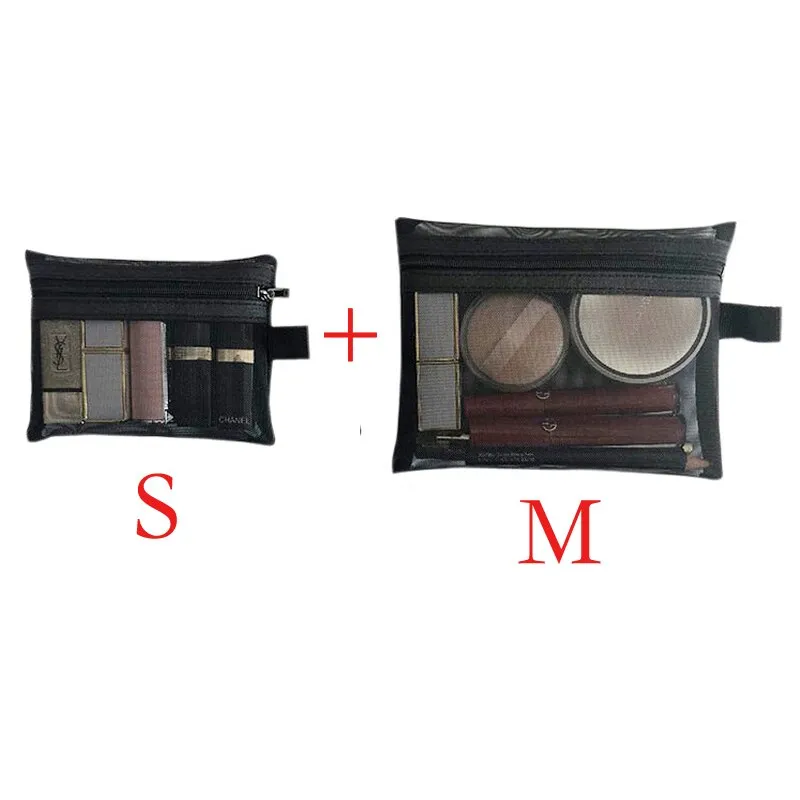 deanwangkt  Mini Mesh Cosmetic Bag Women Portable Lipstick Bag Makeup Bag One Set Makeup Pouch Toiletry Bag Necessarie Feminina Kosmetyczka