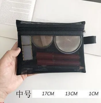 deanwangkt  Mini Mesh Cosmetic Bag Women Portable Lipstick Bag Makeup Bag One Set Makeup Pouch Toiletry Bag Necessarie Feminina Kosmetyczka