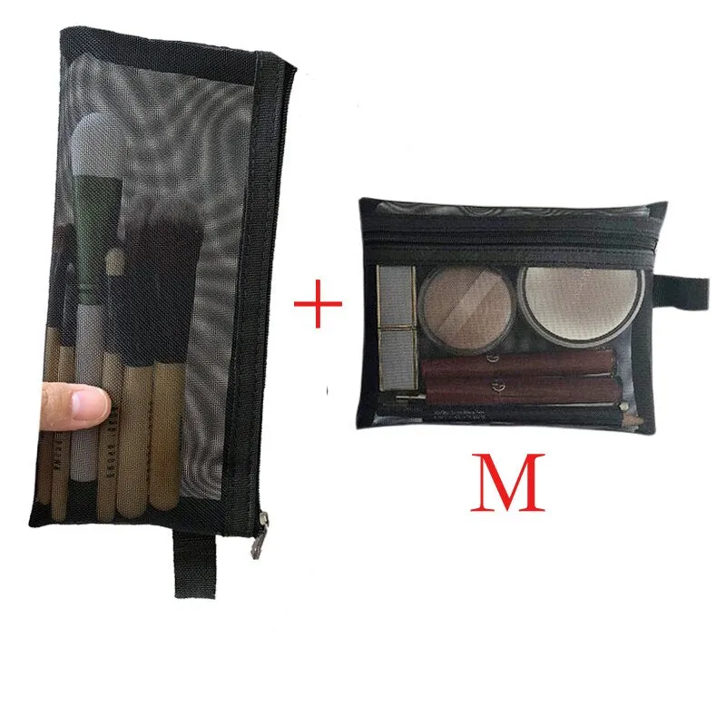 deanwangkt  Mini Mesh Cosmetic Bag Women Portable Lipstick Bag Makeup Bag One Set Makeup Pouch Toiletry Bag Necessarie Feminina Kosmetyczka