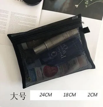 deanwangkt  Mini Mesh Cosmetic Bag Women Portable Lipstick Bag Makeup Bag One Set Makeup Pouch Toiletry Bag Necessarie Feminina Kosmetyczka