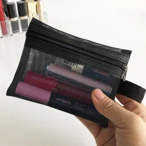 deanwangkt  Mini Mesh Cosmetic Bag Women Portable Lipstick Bag Makeup Bag One Set Makeup Pouch Toiletry Bag Necessarie Feminina Kosmetyczka