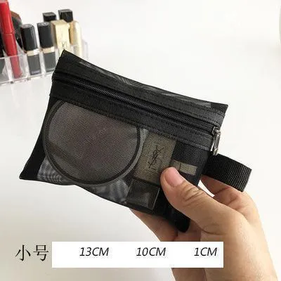 deanwangkt  Mini Mesh Cosmetic Bag Women Portable Lipstick Bag Makeup Bag One Set Makeup Pouch Toiletry Bag Necessarie Feminina Kosmetyczka