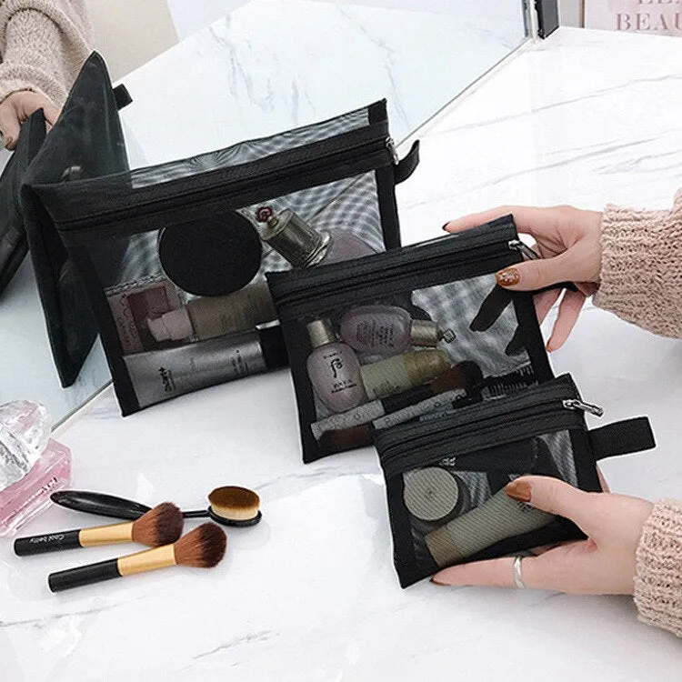 deanwangkt  Mini Mesh Cosmetic Bag Women Portable Lipstick Bag Makeup Bag One Set Makeup Pouch Toiletry Bag Necessarie Feminina Kosmetyczka