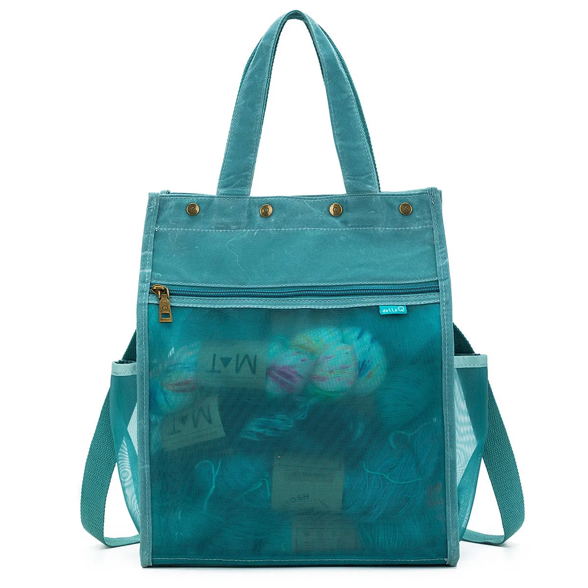 della Q Maker's Tall Mesh Tote - Teal