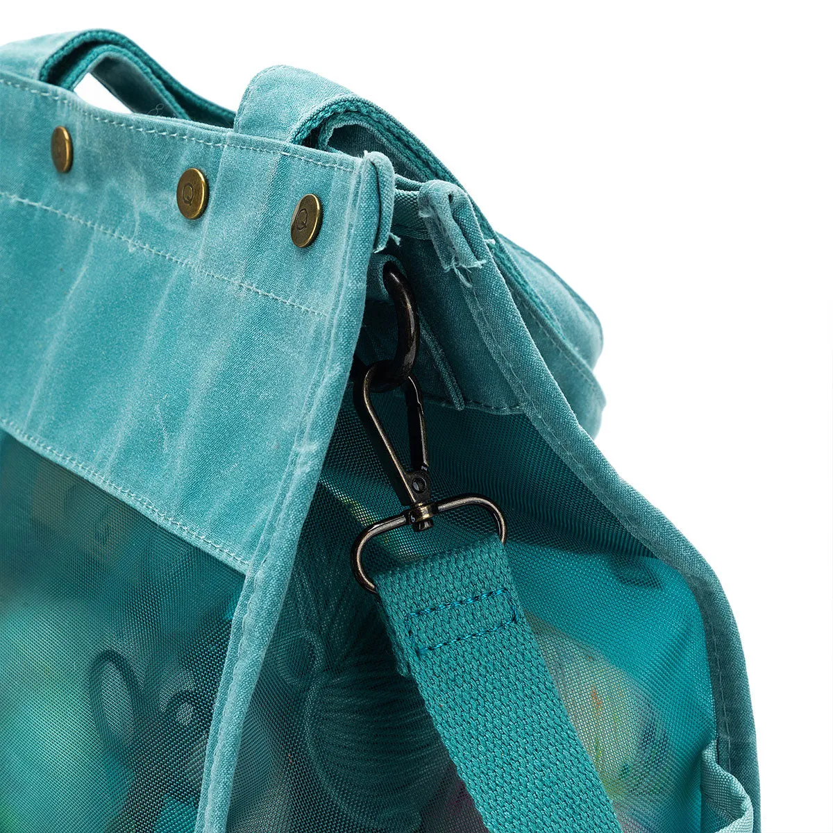 della Q Maker's Tall Mesh Tote - Teal
