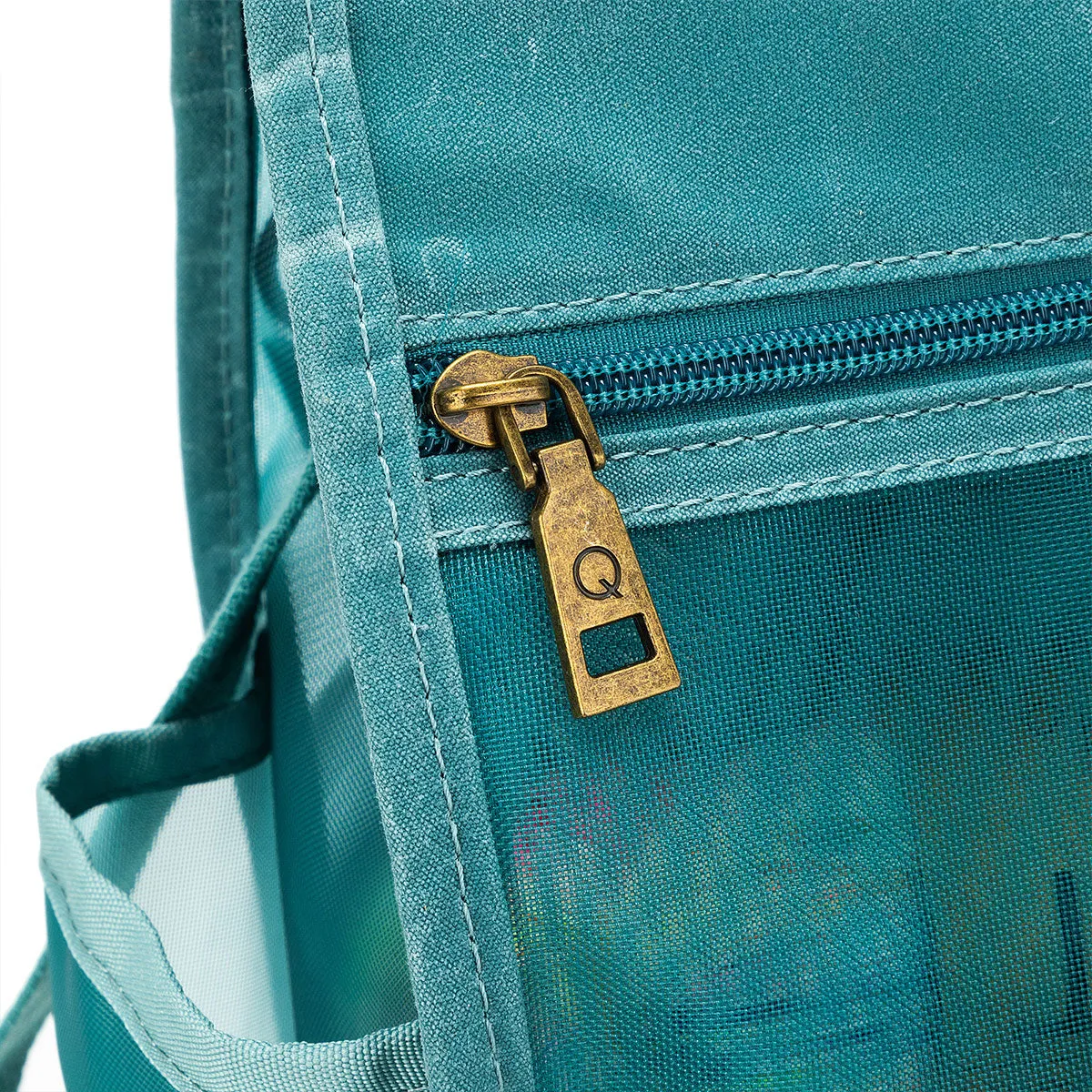 della Q Maker's Tall Mesh Tote - Teal