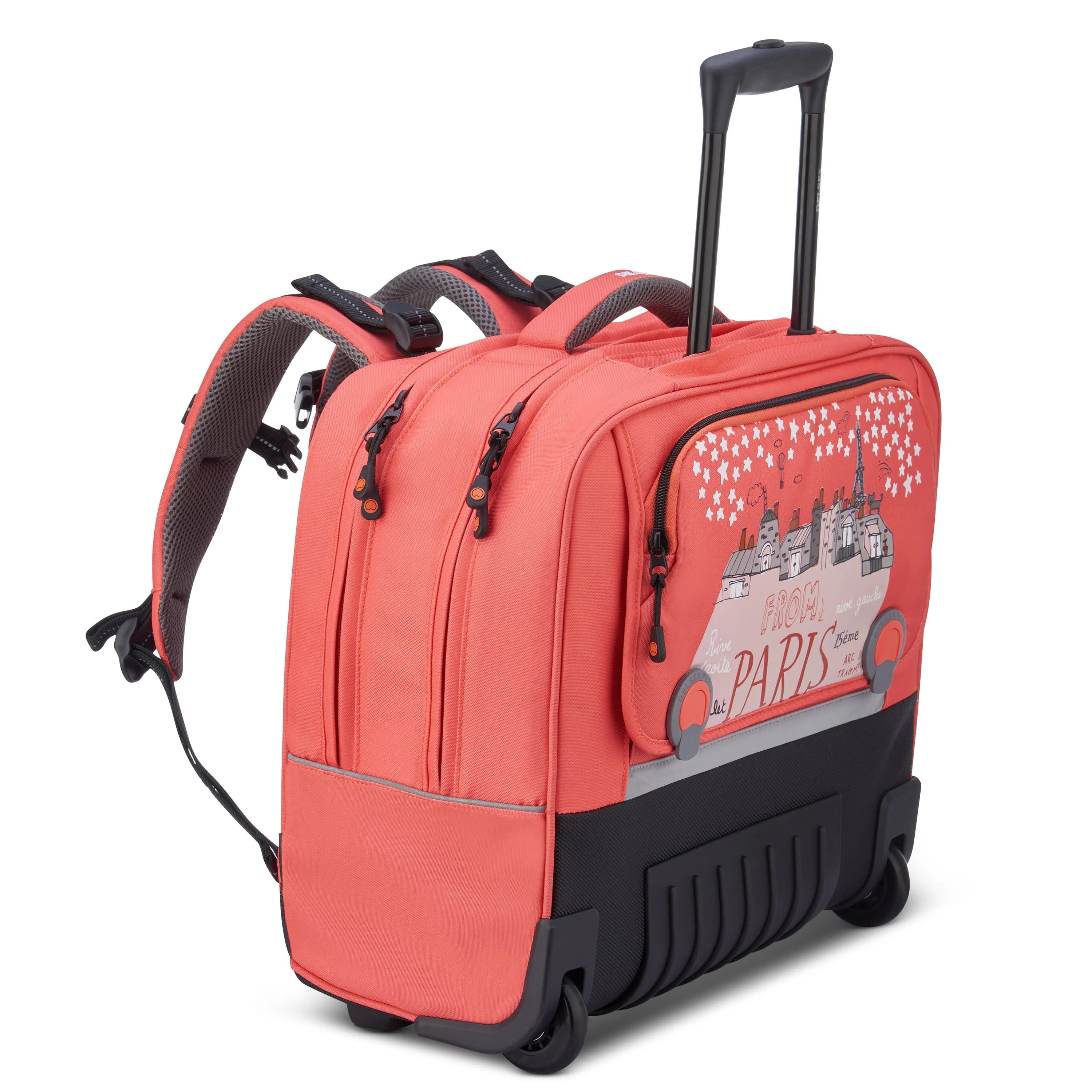 Delsey BTS 2021 Horizontal Wheeled School Bags Coral / Pink