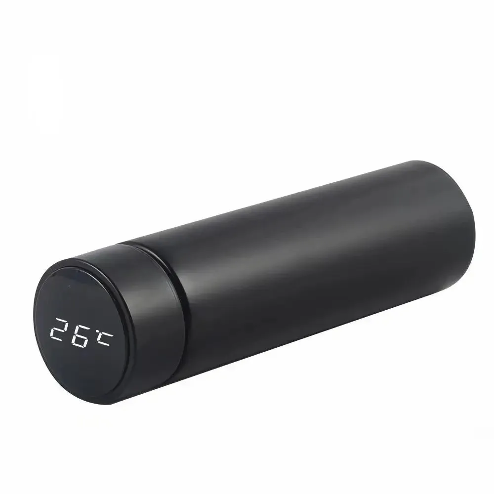 Digital Thermometer Bottle Stainless Steel Thermal Bottle with Digital Thermometer 500Ml Led Bilayer Flask Vacuum Insulated Bottle Portable Thermos Bottle