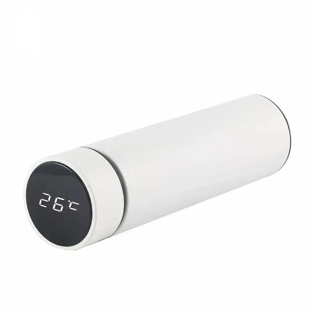 Digital Thermometer Bottle Stainless Steel Thermal Bottle with Digital Thermometer 500Ml Led Bilayer Flask Vacuum Insulated Bottle Portable Thermos Bottle