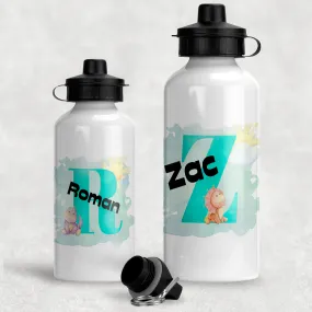 Dinosaur Alphabet Personalised Aluminium Water Bottle 400/600ml