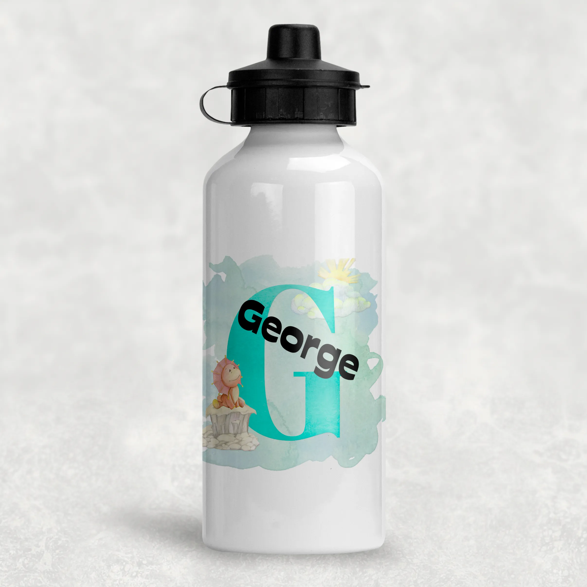 Dinosaur Alphabet Personalised Aluminium Water Bottle 400/600ml